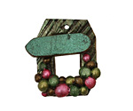 Poison Tree Polymer Clay Green Confetti Toggle Clasp 25x20mm, 21mm bar