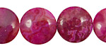 Ruby Crazy Lace Agate Puff Coin 18mm