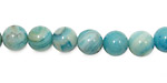 Larimar Blue Crazy Lace Round 8mm