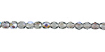 Czech Fire Polished Glass Montana Blue AB Round 4mm