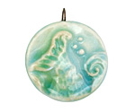 Gaea Ceramic Mermaid Blue Mermaid Tail Pendant 32-33x36-38mm