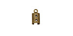 Antique Brass (plated) Foldover Crimp End 11x5mm