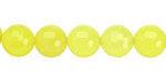 Neon Yellow Candy Jade Faceted Round 10mm