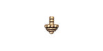 TierraCast Antique Gold (plated) Beaded Cap Glue In 8x7mm