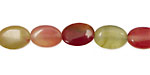 Rainbow Soocho Jade Flat Oval 12X8mm
