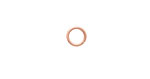 Rose Gold Enameled Copper Round Jump Ring 7mm, 18 gauge
