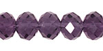 Amethyst Crystal Faceted Rondelle 14mm