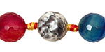 Multi-Color Fire Agate (bright) Faceted Round 12mm