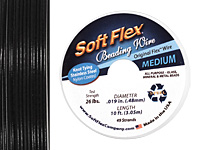 Soft Flex Black Onyx .019" (Medium) 49 Strand Wire 10ft.