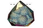 Druzy (metallic rainbow) Faceted Freeform Drop 14-37x24-37mm