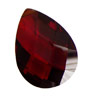 Garnet Faceted Flat Teardrop 22x30mm