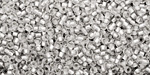 TOHO Crystal (with Frosted Silver Lining) Round 11/0 Seed Bead