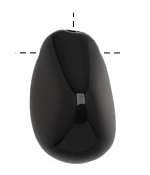 Tagua Nut Black Nugget (3-hole) 22-30x37-42mm