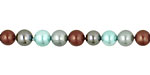 Muddy Spring Mix Shell Pearl Round 6mm