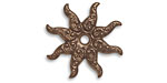 Vintaj Natural Brass Sea Petals Fastenable 23mm