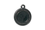 TierraCast Gunmetal Beaded Round Frame Drop 20x23mm