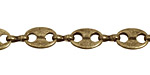 Antique Brass (plated) Flat Oval & Peanut Chain