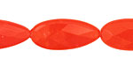 Tangerine Tango Jade Faceted Flat Teardrop 26x12mm