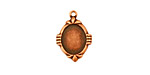 Stampt Antique Copper (plated) Deco Oval Setting 8x10mm