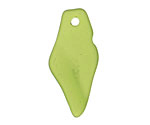 Olive Recycled Glass Shard Drop 17x37mm