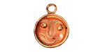 Patricia Healey Copper Smiley Face Charm 18x23mm