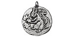 Green Girl Pewter Squirrel Pendant 21x24mm