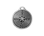 TierraCast Antique Silver (plated) Labyrinth Pendant 23x26mm