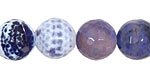 Blue Fire Agate Faceted Round 14mm