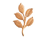 Nunn Design Brass Birch Leaves Embellishment 23x36mm