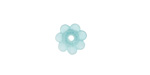 Matte Aqua Lucite Daisy 3x10mm