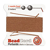 Beige Griffin Silk Beading Cord Size 8, 2 meters