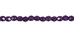 Czech Fire Polished Glass Coated Opaque Tanzanite Round 4mm