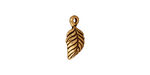 TierraCast Antique Gold (plated) Birch Leaf Charm 7x15mm