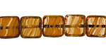 Czech Glass Pumpkin Pie Square 10mm