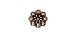 TierraCast Antique Silver (plated) Czech Rosette Button 11mm
