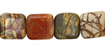 Red Creek Jasper Puff Square 10mm
