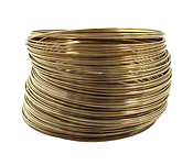 Remembrance Stainless Steel Memory Wire Harvest Gold Bracelet 1 oz.