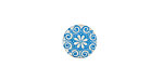 Lillypilly Turquoise Scrolling Daisy Anodized Aluminum Disc 11mm, 24 gauge