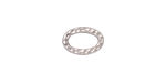 TierraCast Rhodium (plated) Small Hammertone Oval Ring 12x8mm