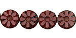 Czech Glass Pomegranate Flower Window Coin 12mm
