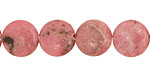 Rhodonite Puff Coin 15mm