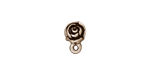 TierraCast Antique Silver (plated) Rose Ear Post 7x10mm