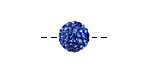 Sapphire Pave (w/ Preciosa Crystals) Round 10mm