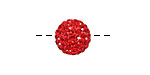 Siam Ruby Pave Round 12mm