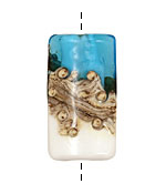 Grace Lampwork Weave w/ Bubble Kalera 26-27x38-39mm