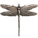 Stampt Antique Pewter (plated) Emperor Dragonfly Pendant 50x43mm
