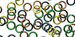 Camo Mix Enameled Copper Round Jump Ring 6mm, 18 gauge