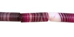 Purple Line Agate Tube 17-18x6mm