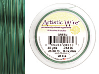 Artistic Wire Green 28 gauge, 40 yards