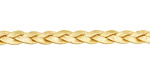 Gold (metallic) Flat Braided Leather Cord 5mm
